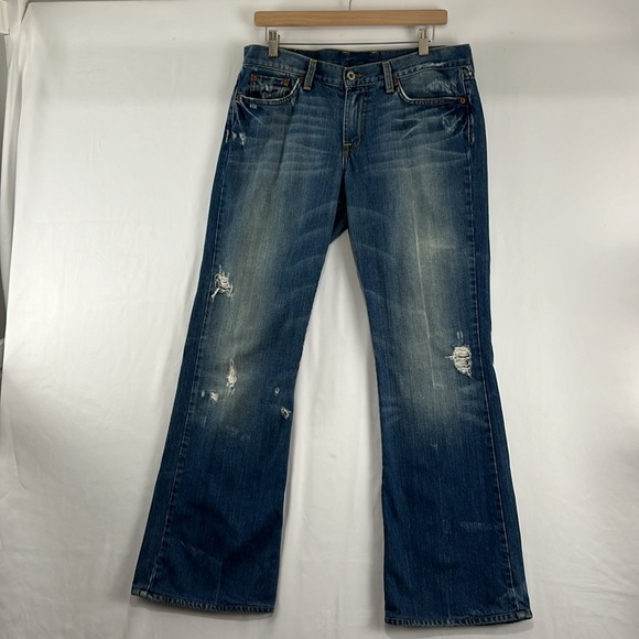 Lucky Brand Low-Rise Distressed Sweet N' Low Flare Jeans - Picture 2 of 12